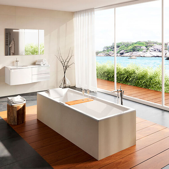 ВАННА АКРИЛОВАЯ RIHO STILL SQUARE LED R 180X80