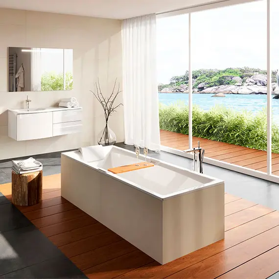 ВАННА АКРИЛОВАЯ RIHO STILL SQUARE LED L 180X80