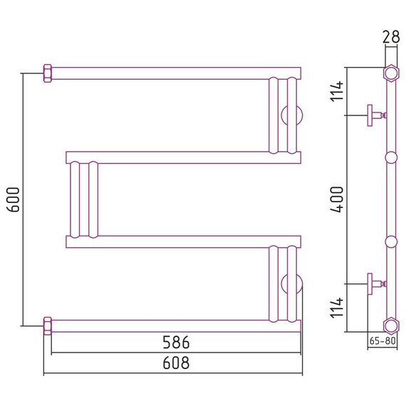 СУНЕРЖА HIGH-TECH MODEL "M" 600X600