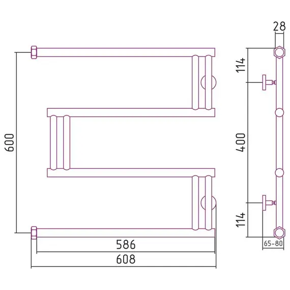 СУНЕРЖА HIGH-TECH MODEL "M" 600X600