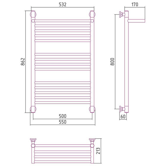 СУНЕРЖА БОГЕМА С ПОЛКОЙ+ 800Х500