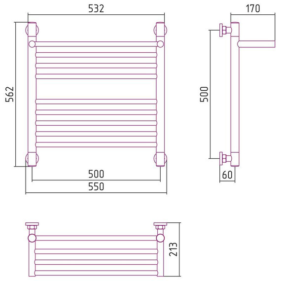 СУНЕРЖА БОГЕМА С ПОЛКОЙ+ 500Х500
