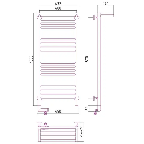 СУНЕРЖА БОГЕМА С ПОЛКОЙ 2.0 1000Х400