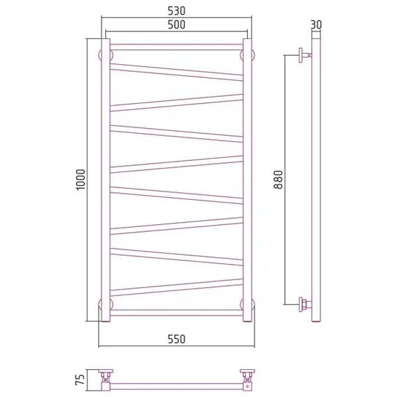 СУНЕРЖА СИРОККО 1000Х500