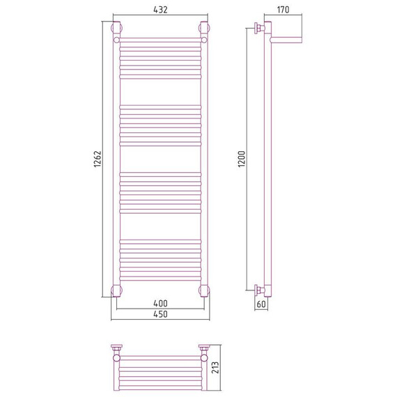 СУНЕРЖА БОГЕМА С ПОЛКОЙ+ 1200Х400