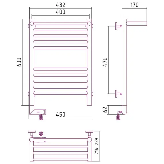 СУНЕРЖА БОГЕМА С ПОЛКОЙ 2.0 600Х400