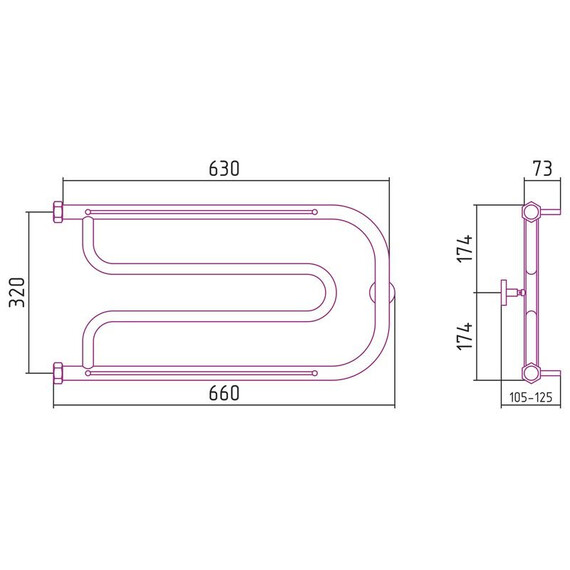 СУНЕРЖА ГУСЛИ 320Х650 +2 ПОЛКИ