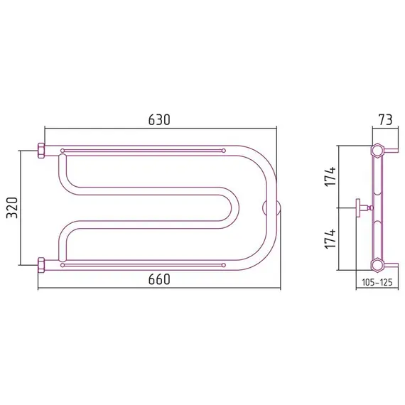 СУНЕРЖА ГУСЛИ 320Х650 +2 ПОЛКИ