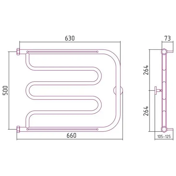СУНЕРЖА ЛИРА 500Х650 +2 ПОЛКИ