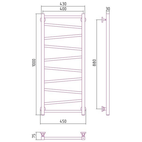 СУНЕРЖА СИРОККО 1000Х400