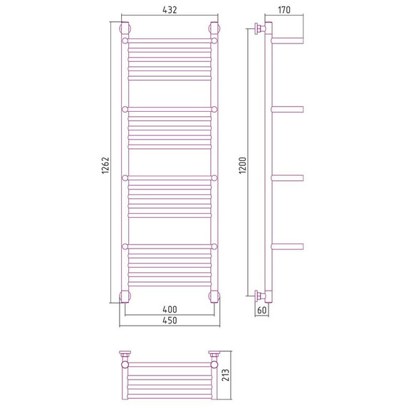 СУНЕРЖА БОГЕМА 4 ПОЛКИ+ 1200X400