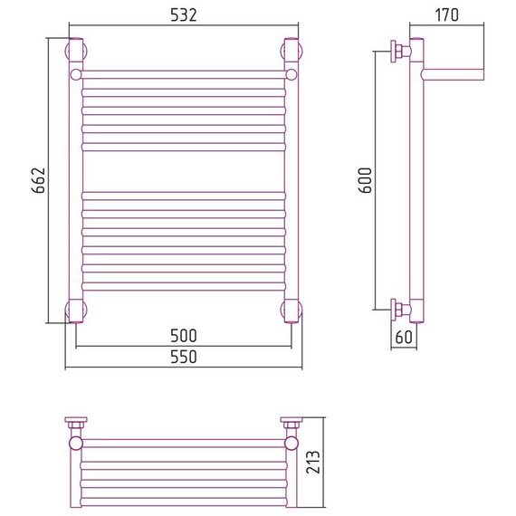 СУНЕРЖА БОГЕМА С ПОЛКОЙ+ 600Х500