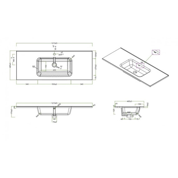 МЕБЕЛЬ ДЛЯ ВАННОЙ BELBAGNO KRAFT 120 ПОДВЕСНАЯ (РАЗНЫЕ ОТДЕЛКИ)