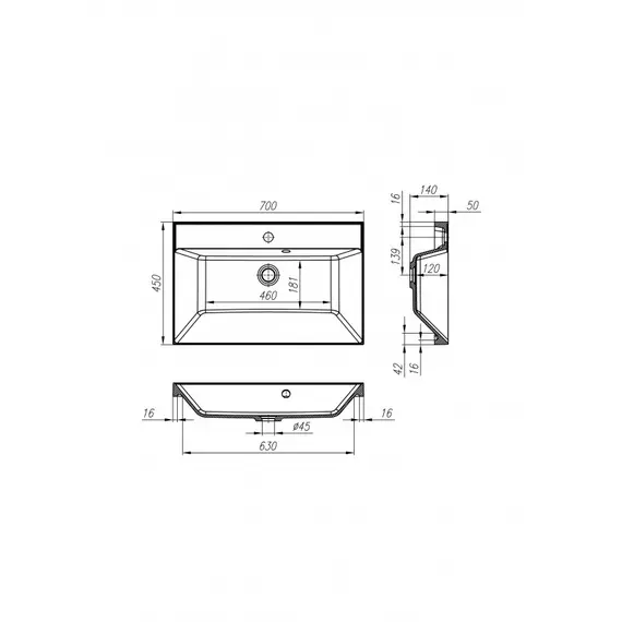 МЕБЕЛЬ ДЛЯ ВАННОЙ BELBAGNO AURORA 70 ПОДВЕСНАЯ (РАЗНЫЕ ОТДЕЛКИ)
