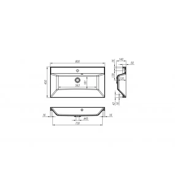 МЕБЕЛЬ ДЛЯ ВАННОЙ BELBAGNO AURORA 80 ПОДВЕСНАЯ (РАЗНЫЕ ОТДЕЛКИ)
