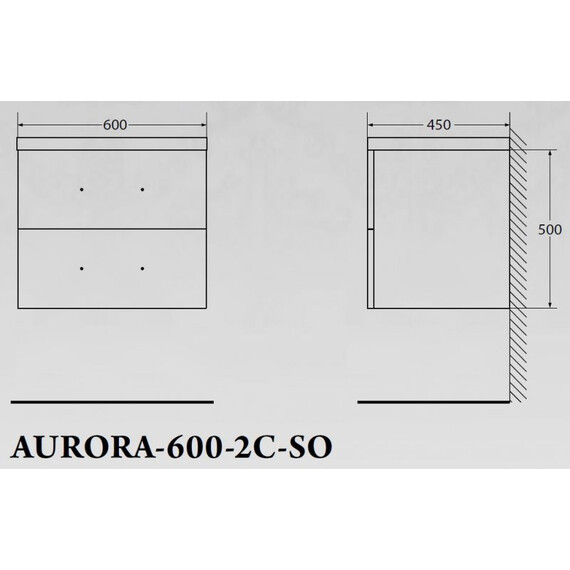 МЕБЕЛЬ ДЛЯ ВАННОЙ BELBAGNO AURORA 60 ПОДВЕСНАЯ (РАЗНЫЕ ОТДЕЛКИ)