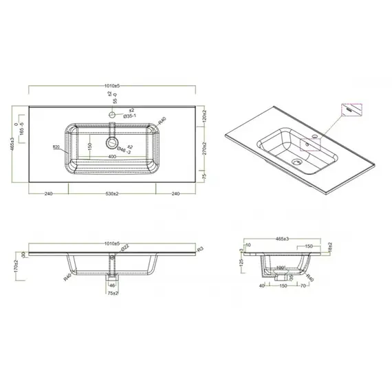МЕБЕЛЬ ДЛЯ ВАННОЙ BELBAGNO KRAFT 100 ПОДВЕСНАЯ (РАЗНЫЕ ОТДЕЛКИ)