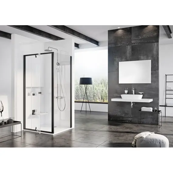 НЕПОДВИЖНАЯ СТЕНКА RAVAK PIVOT PPS-80 ЧЕРНЫЙ+ТРАНСПАРЕНТ