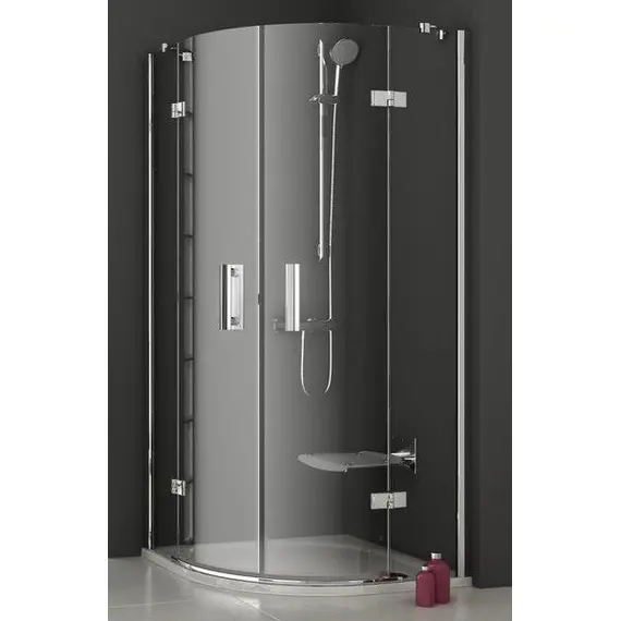 ДУШЕВОЙ УГОЛОК ПОЛУКРУГЛЫЙ RAVAK SMARTLINE SMSKK4-80 ХРОМ+ТРАНСПАРЕНТ