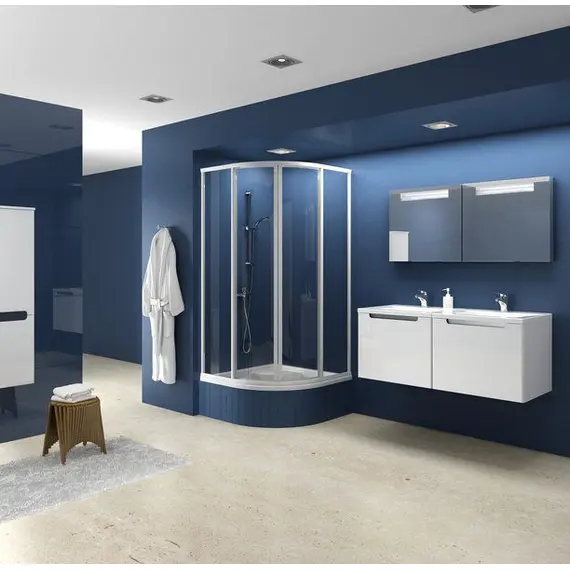 ДУШЕВОЙ УГОЛОК ПОЛУКРУГЛЫЙ RAVAK SUPERNOVA SKCP4-80 SABINA БЕЛЫЙ+ПЕАРЛ