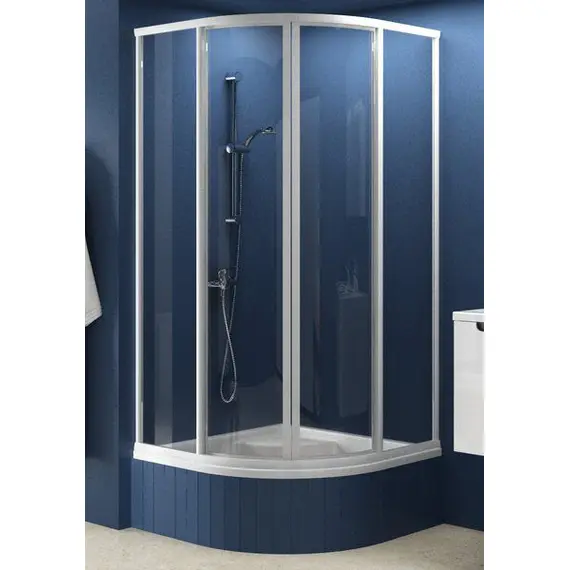 ДУШЕВОЙ УГОЛОК ПОЛУКРУГЛЫЙ RAVAK SUPERNOVA SKCP4-90 SABINA БЕЛЫЙ+ПЕРЛ