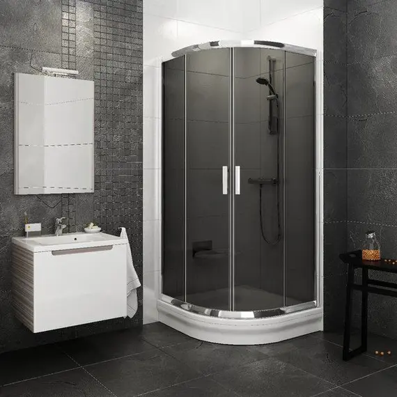 ДУШЕВОЙ УГОЛОК ПОЛУКРУГЛЫЙ RAVAK BLIX BLCP4-80 БЕЛЫЙ+ТРАНСПАРЕНТ