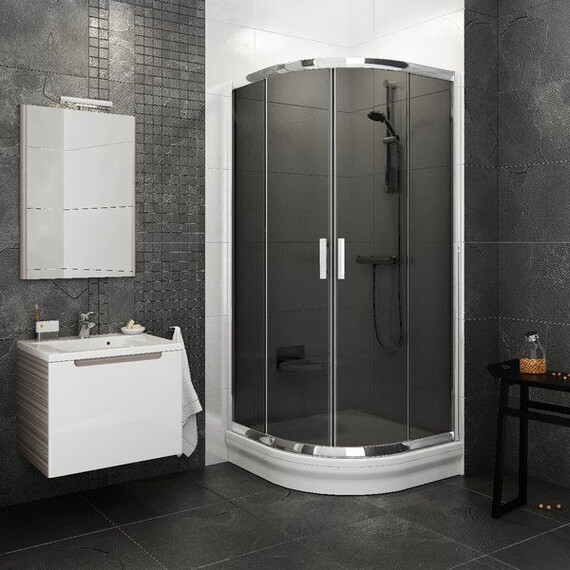 ДУШЕВОЙ УГОЛОК ПОЛУКРУГЛЫЙ RAVAK BLIX BLCP4-80 БЕЛЫЙ+ГРЕЙП