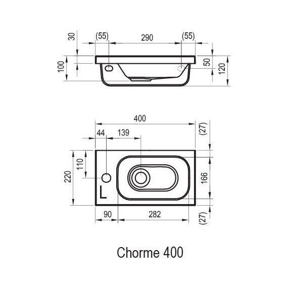 МИНИУМЫВАЛЬНИК CHROME 400 ЛЕВЫЙ