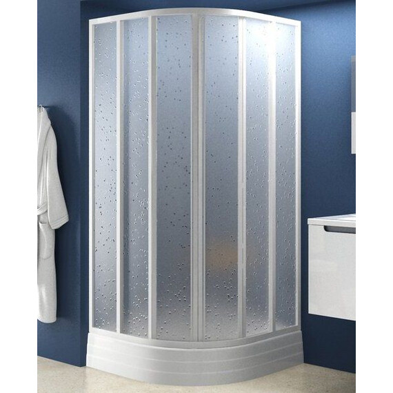 ДУШЕВОЙ УГОЛОК ПОЛУКРУГЛЫЙ RAVAK SUPERNOVA SKKP6-90 БЕЛЫЙ+ТРАНСПАРЕНТ