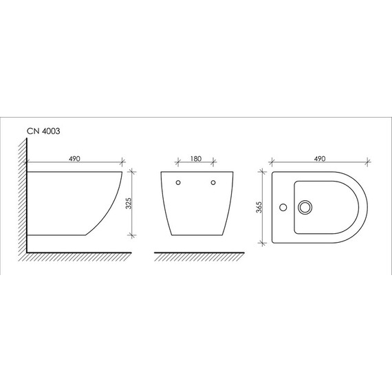 ПОДВЕСНОЕ БИДЕ CERAMICA NOVA METROPOL