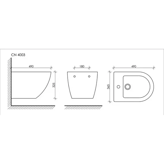 ПОДВЕСНОЕ БИДЕ CERAMICA NOVA METROPOL