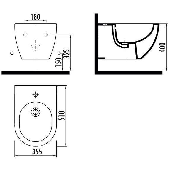 БИДЕ ПОДВЕСНОЕ RAVAK UNI CHROME БЕЛОЕ
