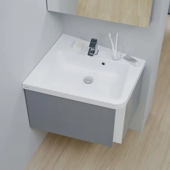 УМЫВАЛЬНИК RAVAK УГЛОВОЙ 10° 550 ИЗ ЛИТОГО МРАМОРА ЛЕВЫЙ