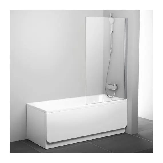 ШТОРКА ДЛЯ ВАННЫ RAVAK PVS1-80 БЛЕСТЯЩИЙ+ТРАНСПАРЕНТ