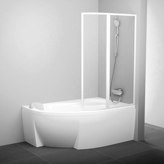 ШТОРКА ДЛЯ ВАННЫ RAVAK VSK2 ROSA 160 L ТРАНСПАРЕНТ