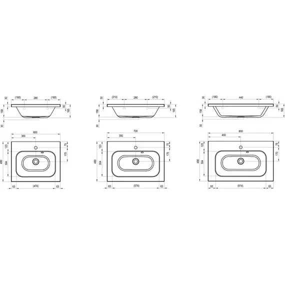 УМЫВАЛЬНИК RAVAK CHROME 700 С ОТКРЫТЫМ ПЕРЕЛИВОМ