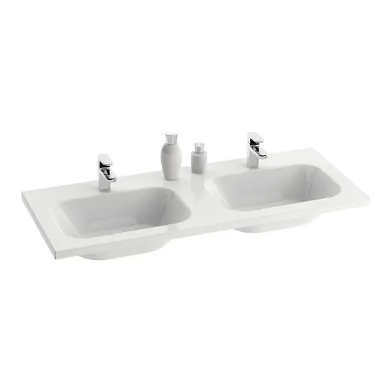 СДВОЕННЫЙ УМЫВАЛЬНИК RAVAK CHROME 1200 С ОТКРЫТЫМ ПЕРЕЛИВОМ