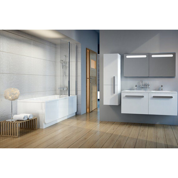 ШТОРКА ДЛЯ ВАННЫ RAVAK CVS2-100 P САТИН+ТРАНСПАРЕНТ