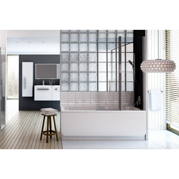 ШТОРКА ДЛЯ ВАННЫ RAVAK CVS2-100 P САТИН+ТРАНСПАРЕНТ