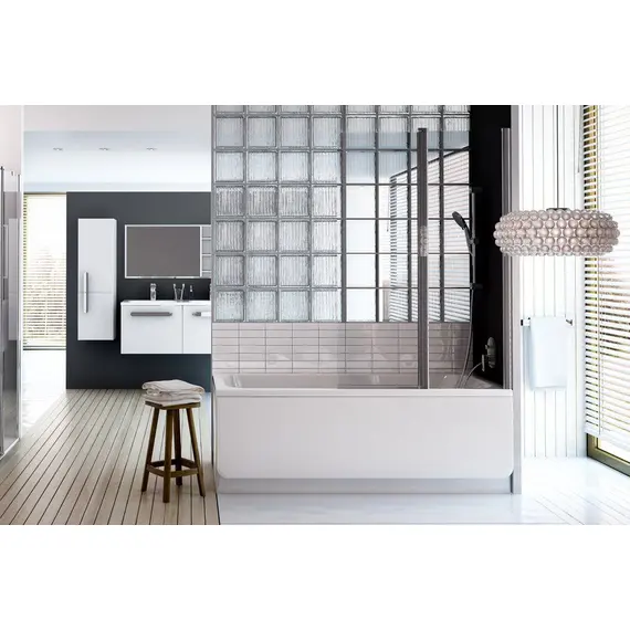 ШТОРКА ДЛЯ ВАННЫ RAVAK CVS2-100 P САТИН+ТРАНСПАРЕНТ