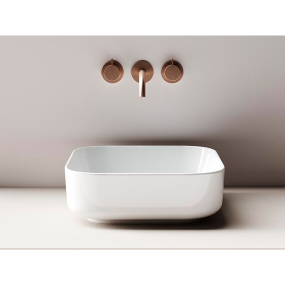 УМЫВАЛЬНИК ЧАША НАКЛАДНАЯ КВАДРАТНАЯ CERAMICA NOVA ELEMENT 385X385X135 ММ
