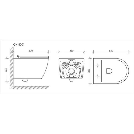 ПОДВЕСНОЙ УНИТАЗ CERAMICA NOVA PEARL (БЕЗОБОДКОВЫЙ)