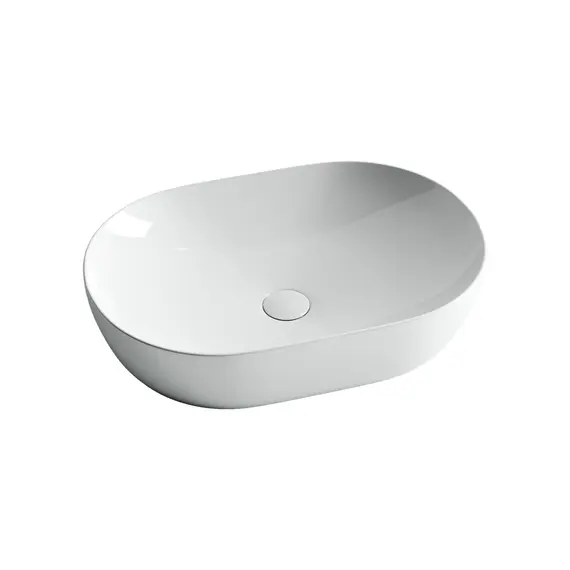 УМЫВАЛЬНИК ЧАША НАКЛАДНАЯ ОВАЛЬНАЯ CERAMICA NOVA ELEMENT 600X415X135 ММ