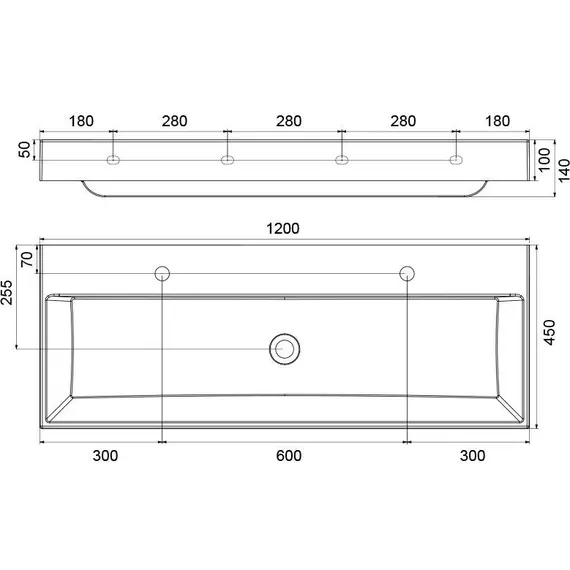 УМЫВАЛЬНИК RAVAK NATURAL DUO 1200
