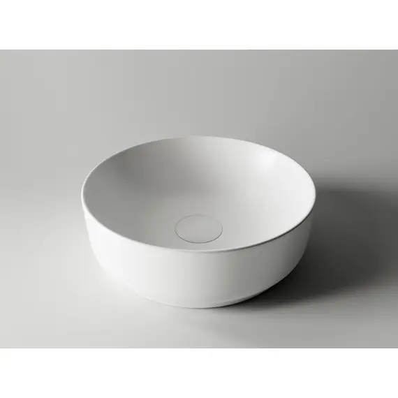 УМЫВАЛЬНИК ЧАША НАКЛАДНАЯ КРУГЛАЯ (ЦВЕТ БЕЛЫЙ МАТОВЫЙ) CERAMICA NOVA ELEMENT 355X355X125 ММ