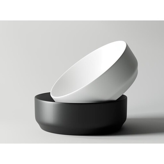 УМЫВАЛЬНИК ЧАША НАКЛАДНАЯ КРУГЛАЯ (ЦВЕТ ЧЁРНЫЙ МАТОВЫЙ) CERAMICA NOVA ELEMENT 355X355X125 ММ