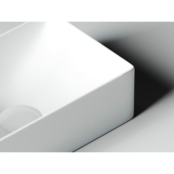 УМЫВАЛЬНИК НАКЛАДНОЙ ПРЯМОУГОЛЬНЫЙ (ОТВЕРСТИЕ ПОД СМЕСИТЕЛЬ L) CERAMICA NOVA ELEMENT 375X215X100 ММ