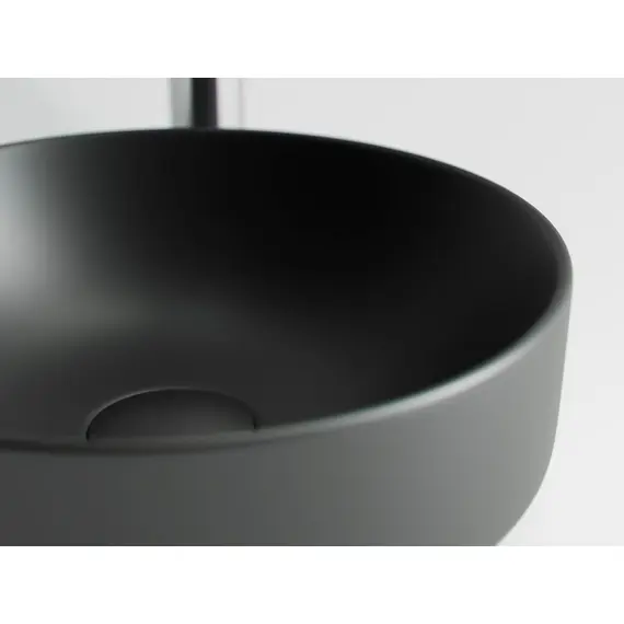 УМЫВАЛЬНИК ЧАША НАКЛАДНАЯ КРУГЛАЯ (ЦВЕТ ЧЁРНЫЙ МАТОВЫЙ) CERAMICA NOVA ELEMENT 355X355X125 ММ