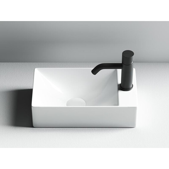 УМЫВАЛЬНИК НАКЛАДНОЙ ПРЯМОУГОЛЬНЫЙ (ОТВЕРСТИЕ ПОД СМЕСИТЕЛЬ R) CERAMICA NOVA ELEMENT 375X215X100 ММ