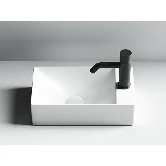 УМЫВАЛЬНИК НАКЛАДНОЙ ПРЯМОУГОЛЬНЫЙ (ОТВЕРСТИЕ ПОД СМЕСИТЕЛЬ R) CERAMICA NOVA ELEMENT 375X215X100 ММ